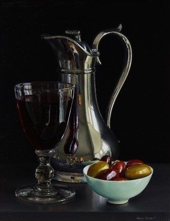 Jessica Brown -  Still Life with Claret and Olives